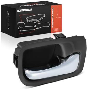 Imagem de A-Premium Maçaneta interna do lado do passageiro traseiro direito compatível com Honda Accord 2003 2004 2005 2006 2007 Sedan, caixa preta com alavanca cromada, substituição # 72620SDAA02ZA,