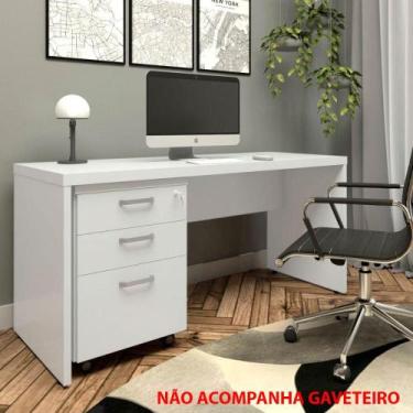 Imagem de Escrivaninha para Estudos 1,50m x 60cm Pé Painel Branco F5 - F5 Office
