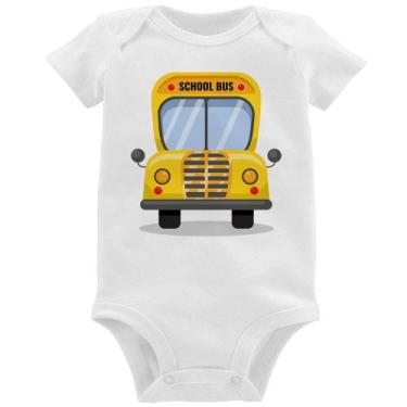 Imagem de Body Bebê Ônibus Escolar - Foca na Moda, Branco, G