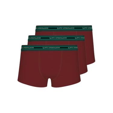 Imagem de Kit com 3 Cuecas Sunga Lupo 460-003, Vermelho, GG