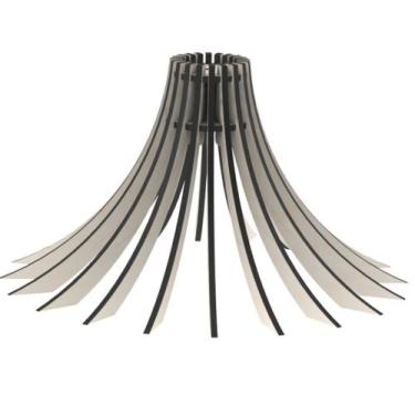 Imagem de Luminária Teto tipo Pendente DALIA MDF - Completa - CORALISA, MDF CRU