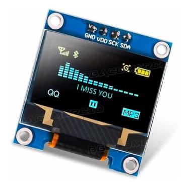 Imagem de Display Oled 128x64 0.96 I2c Gráfico Arduino Azul E Amarelo - BBACOMER