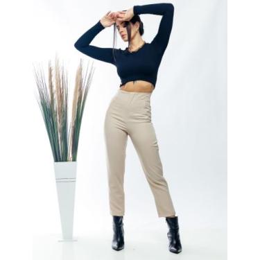 Imagem de MODAS DOMI Calça Alfaiataria Feminina Cintura Alta LANÇAMENTO Moda ZR 