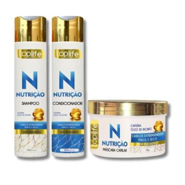 Imagem de Kit Cronograma Capilar Nutrição, Toplife Profissional, (3 passos) - To