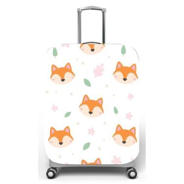 Imagem de Capa para mala de viagem M, medidas max C40x A59 x P27cm Raposa fofa -