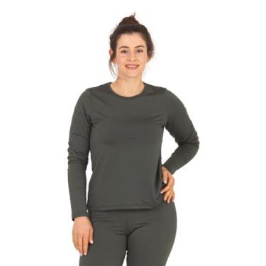 Imagem de Blusa Térmica Feminina Segunda Pele Peluciada Inverno Frio P-M-G-GG La