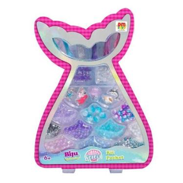 Imagem de Kit Miçangas Biju Pocket Sereia DM Toys Ref. 6536