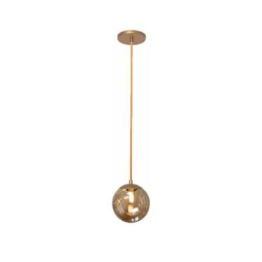 Imagem de Pendente Moderno Jabuticaba Dourado 1 Esfera Globo de Vidro - Arevo Il
