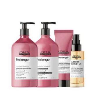 Imagem de Kit L'Oréal Pro Longer - Sh 750ml + Cond 750ml + Leave-in 150 m + Óleo