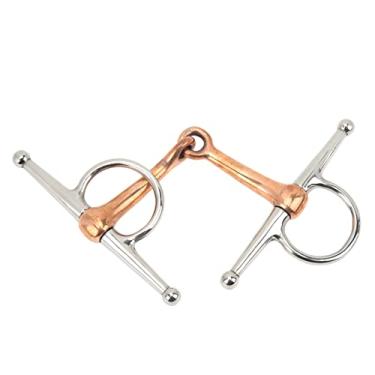 Imagem de Bridão de Anel Solto para Cavalos, Elo Francês Articulado, Bridão de Bochecha Completa, Aço Inoxidável, Arreios para Cavalos, Passeios a Cavalo, Fácil de Instalar e Usar, 125 Mm