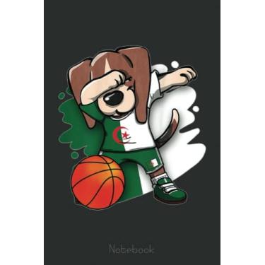 Imagem de Dabbing Beagle Dog Algeria Algerian Basketball Fans Notebook: A blank lined basketball notebook 6x9 in 110 Pages that makes a fun basketball gift for ... women's basketball, team basketball gifts