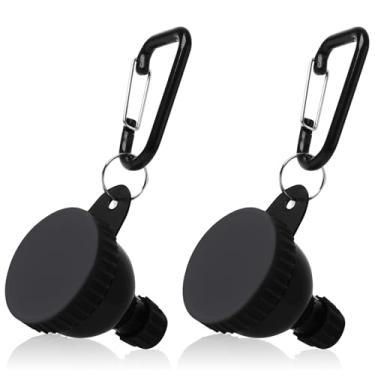 Imagem de 2 recipientes de proteína em pó, recipiente portátil de viagem de proteína em pó, funil de proteína em pó, funis de garrafa de água para misturas de pó, chaveiro de funil de suplemento de