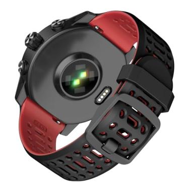 Imagem de MYSNBKN Pulseira de relógio compatível com Coros Pace 2/Apex 42 mm/Apex 2, pulseira esportiva de silicone de liberação rápida de 20 mm, pulseira respirável para mulheres e homens