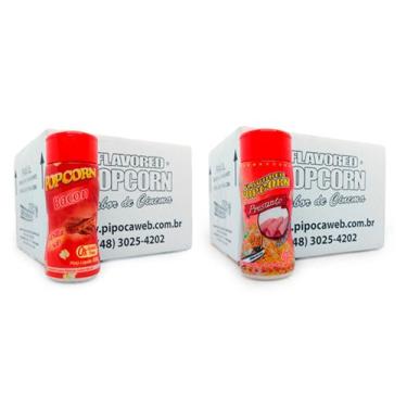 Imagem de Temperos Para Pipoca Cx 12 Un - 6 Bacon - 6 Presunto - Flavored Popcor