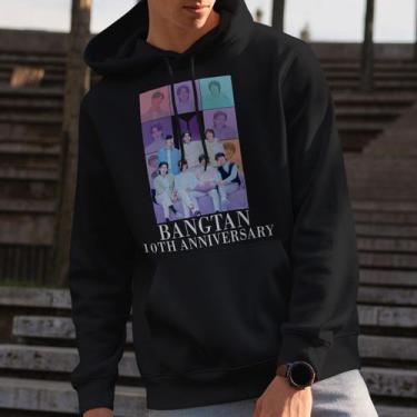 Imagem de Moletom Com Capuz Bts10th Anniversary Integrantes Bangtan Boy Grupo Kp