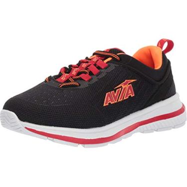 Imagem de Tênis infantil Avia Avi-Factor, Black/Chinese Red/Shocking Orange, 12 Little Kid