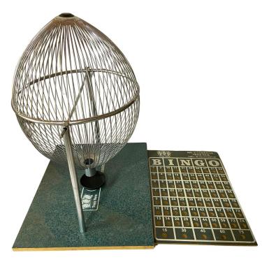 Imagem de Jogo De Bingo Globo De Metal Tabuleiro Em Madeira Bolas Ping-Pong N°4