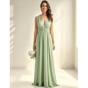 Imagem de Vestido Madrinhas Longo Varias Formas De Uso Multiformas - Casual Dres