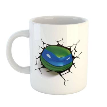 Imagem de Caneca De Porcelana 325ml Com Design 3d Exclusivo Tartaruga Ninja