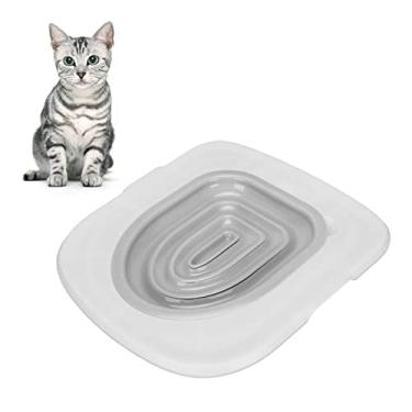 Imagem de Kit de adiestramiento para el inodoro del gato, entrenador universal reutilizable para el inodoro del gato, ayuda para la limpieza de la taza del inodoro de (Bandeja branca, 1