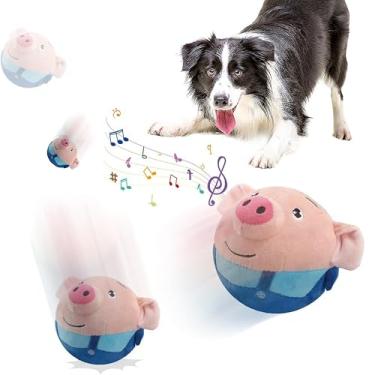 Imagem de YPXLTD Brinquedo de pelúcia para animais de estimação em movimento ativo, brinquedo de bola de cachorro em movimento estridente, brinquedos interativos para cães, brinquedos para mantê-los ocupados,