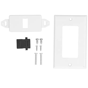 Imagem de Placa de parede de interface multimídia de alta definição QANYEGN, placa de parede de cabo de baixa tensão embutida, sem tomada de parede de soldagem para centro de mídia de TV