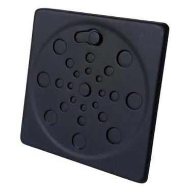 Imagem de Tampa P/ Ralo Grelha Quadrado 10cm Abre/ Fecha - Preto - Montelar Acab