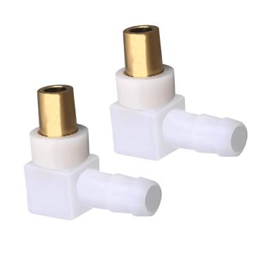 Imagem de Quest-Lucky Pacote com 2 conectores de mangueira de cotovelo de carburador de gramado para substituição de conectores para Briggs & Stratton 493496, 494451,692317