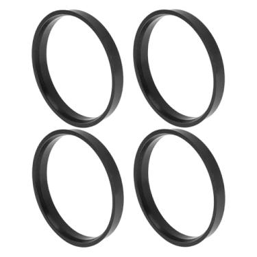 Imagem de INFINAUTO Anéis centralizados de cubo de roda de carro de 76,1 mm a 70,1 mm rodas de policarbonato preto eixo central amortecedor Hubrings 4 peças