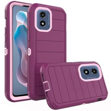 Imagem de Asuwish Capa de celular para Motorola Moto G Play 2024 4G, capa de celular híbrida à prova de choque de grau militar, acessórios para celular de proteção rígida robusta de corpo inteiro XT2413V XT2413