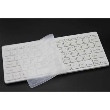 Imagem de Kit Mini Teclado E Mouse Sem Fio Wireless Notebook Ultrafino - keedi, 