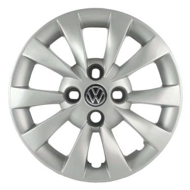 Imagem de Calota Aro 14 019CA-PTA + Emblema Alumínio VW Preto - Garagem Online G