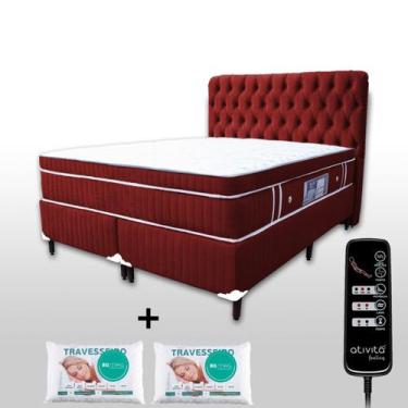 Imagem de Cama Box Queen Size 1,58x1,98 D45 Massageador Com Controle Operacional