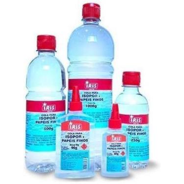 Imagem de Kit Cola Para Isopor Transparente Iris 1000Gr - 2 Tubos - Lynx Produçõ