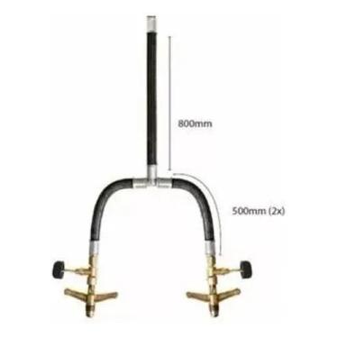 Imagem de Kit Mangueira Forno Tedesco Original 2 Botijões Completo 1/8 - FX