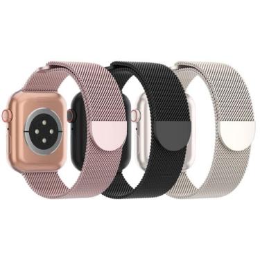 Imagem de Pulseira Apple Watch Steezrd Mesh Metal 38 mm a 45 mm em aço inoxidáve