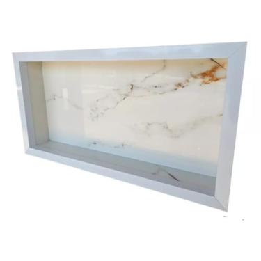 Imagem de Kit Nicho de Porcelanato e Porta Papel Higiênico de Embutir Gold