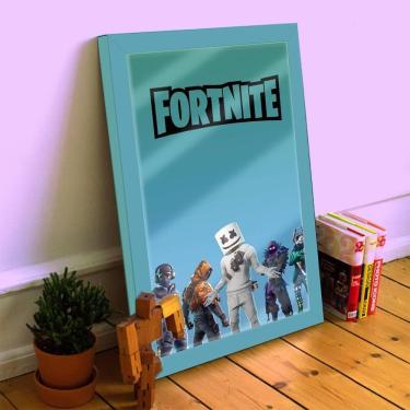 Imagem de Quadro Decorativo Fortnite Marshmello 33x25 C/ Vidro