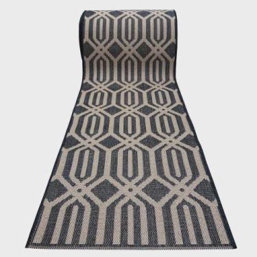 Imagem de Passadeira Trilho 4M Sisal Geometrico Nature Trancado 66X400 - Tapete 