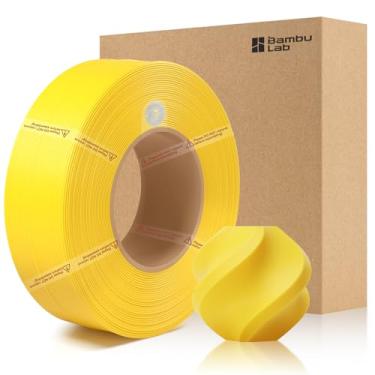 Imagem de 3DTOOLS Bambu 1,75 mm PETG HF refil filamento de alta velocidade e fácil impressão ecológica com RFID para Bambu Lab A1, A1MINI, X1, P1 AMS 1KG +/- 0,03 mm (sem carretel) amarelo 33400