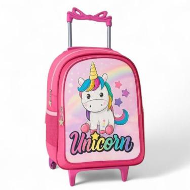 Imagem de Mochila Escolar Infantil Rodinha Feminina Menina- Unicórnio - Pikuka, 