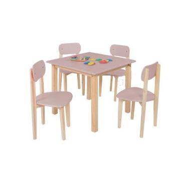 Imagem de Conjunto Mesa e Cadeiras Colorê Infantil Para Desenho Lazer - Valuchi,