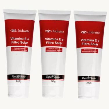 Imagem de 3 Hidratante Vitamina E e Filtro Solar Natu Charm Bisnaga
