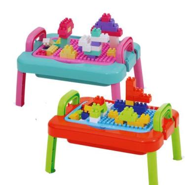 Imagem de Mesa de Atividades Infantil Blocos de Montar Para Brincadeiras Interat