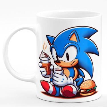 Imagem de Caneca de Porcelana Sonic the Hedgehog 325ml Hamburger - PRMUG