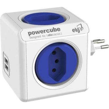 Imagem de Adaptador Benjamim Múltiplo PowerCube 4T+2USB Bivolt