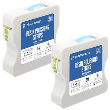 Imagem de PlastCare USA Kit Com 2 Rolos De Tiras Polimento Dental - Fita Lixa Para Uso Fio E Limpeza, Ferramenta Tira Abrasiva 4 Mm X 6 M (Grão Fino)