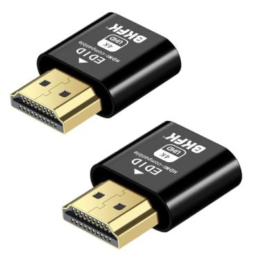 Imagem de BKFK 4K HDMI Dummy Plug - Virtual Monitor Display Emulator, Headless Display Adapter Supports up to 3840x2160@60Hz, 1080@120Hz DVI EDID Emulator (2pack)