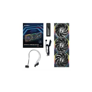 Imagem de Kit 3 Fans Uni Fan Sl Lcd 120 Argb Preto Wireless