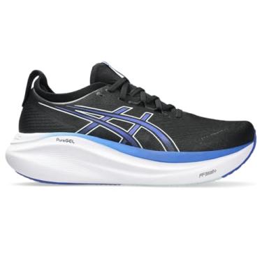 Imagem de ASICS Gel-Nimbus 27 Tênis masculino, Preto/cobalto escuro, 45